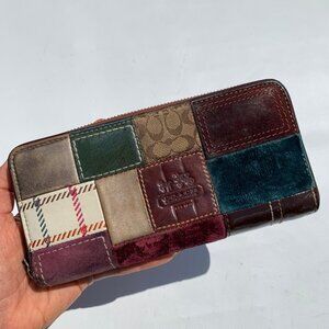 Coach G0773 Limited Edition Multi-Color Logo Patchwork Wallet – Vintage
